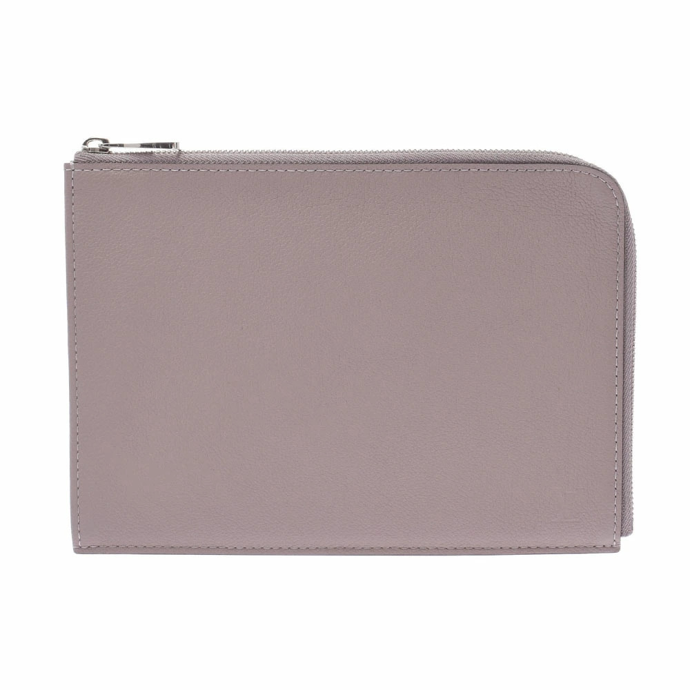 LOUIS VUITTON Pochette Jour Taupe Gray Leather Clutch Bag